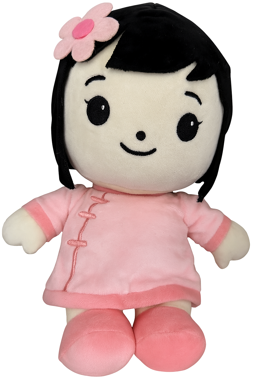Dollorola Asian Baby Doll – 12” Asian Plush Doll  for Girls, Soft Cuddly Birthday Gift for Girls Ages 3+